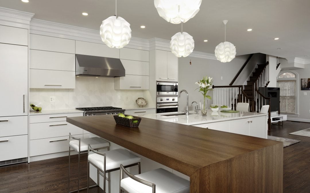 Contemporary Kitchen with Lighting Features in Washington, D.C.