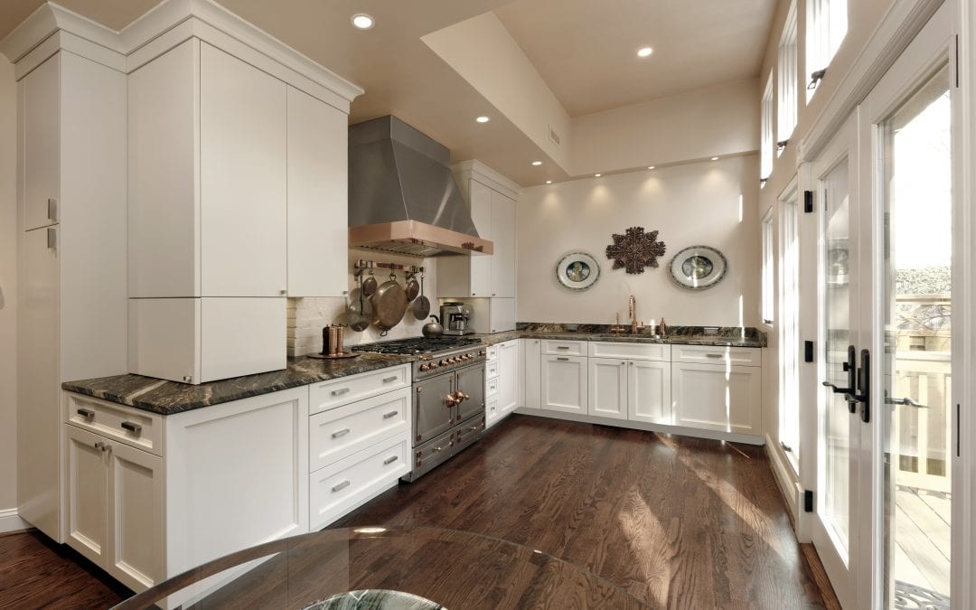 Transitional Rowhouse Kitchen with LaCornue in Washington, D.C.